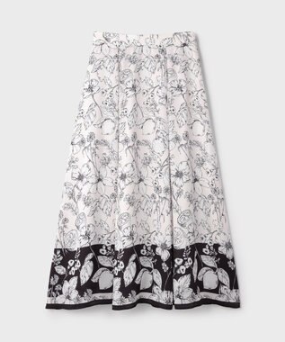 GRACE CONTINENTAL フルーツフラワープリントスカート キナリ
