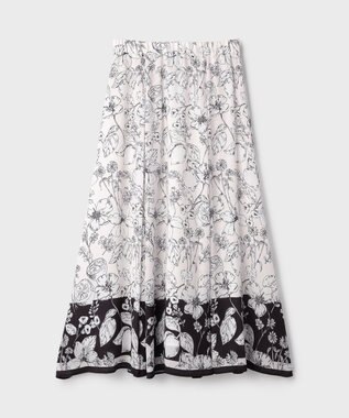 GRACE CONTINENTAL フルーツフラワープリントスカート キナリ