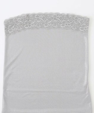 GRACE CONTINENTAL 箔プリントレースベアトップ グレー