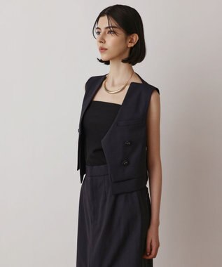 GRACE CONTINENTAL オックスショートジレ ブラック