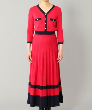 バイカラーvネックニットワンピース Grace Continental Grace Continental グレースコンチネンタル 通販