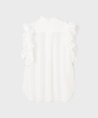 GRACE CONTINENTAL マルチフリルノースリーブブラウス ホワイト