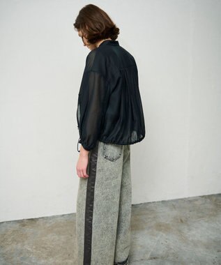 GRACE CONTINENTAL シアードレープブルゾン ブラック