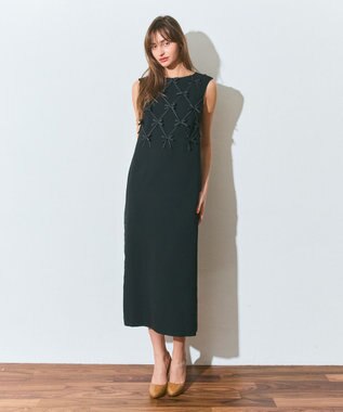 GRACE CONTINENTAL リボンモチーフドレス