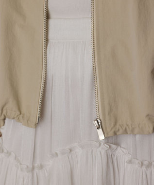 GRACE CONTINENTAL ナイロンバルーンフードジャケット ベージュ