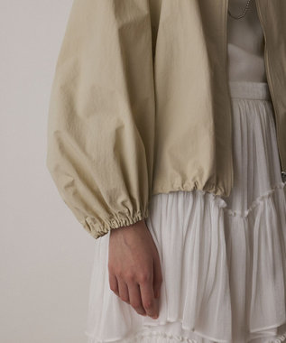 GRACE CONTINENTAL ナイロンバルーンフードジャケット ベージュ