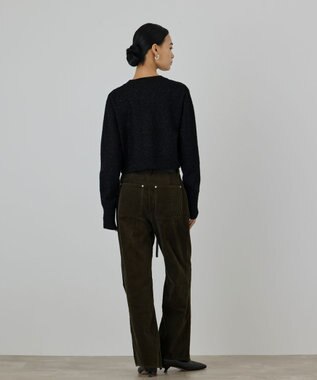 GRACE CONTINENTAL ラメショートニットカーディガン ブラック