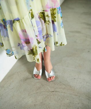 GRACE CONTINENTAL ビッグボタニカルシャツワンピース イエロー