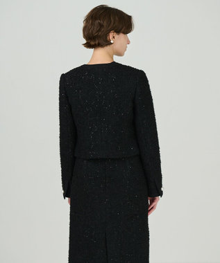 GRACE CONTINENTAL ツイードショートジャケット ブラック