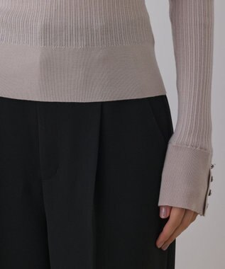 GRACE CONTINENTAL ウールハイゲージニットトップ ベージュ