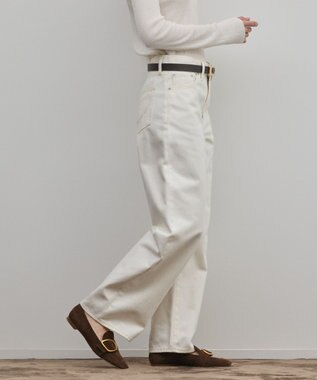 GRACE CONTINENTAL ワイドストレートホワイトデニム ホワイト