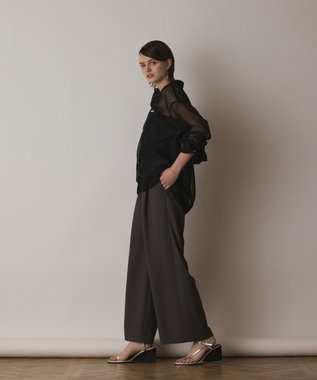 GRACE CONTINENTAL メッシュオーバーシャツ ブラック