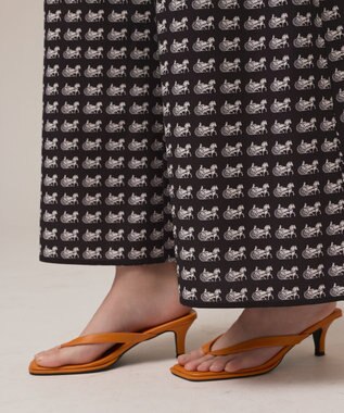 GRACE CONTINENTAL ホースプリントサロペット ブラック