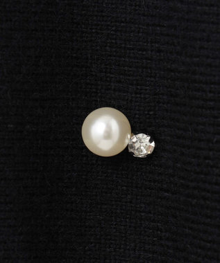 GRACE CONTINENTAL パールドットニットトップ ブラック