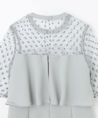 GRACE CONTINENTAL ドットチュールサロペット グレー