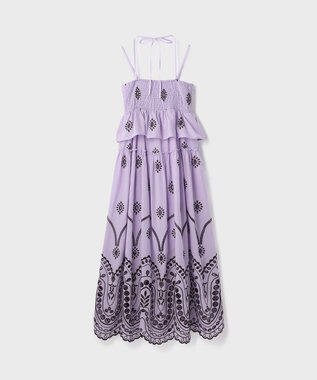 ヌキテパ カットワークレース カシュクールワンピース マキシ丈 ラベンダー ヌキテパ カットワークレース カシュクールワンピース マキシ丈