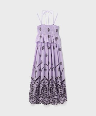 GRACE CONTINENTAL カットワークマキシドレス ラベンダー