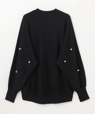 GRACE CONTINENTAL パールドットニットトップ ブラック