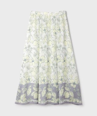 GRACE CONTINENTAL フルーツフラワープリントスカート イエロー