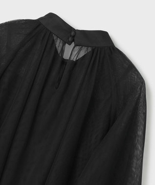 GRACE CONTINENTAL チュールハイネックトップ ブラック