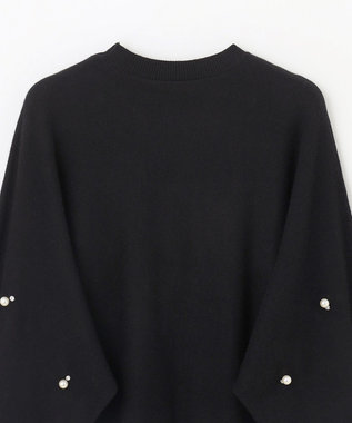 GRACE CONTINENTAL パールドットニットトップ ブラック