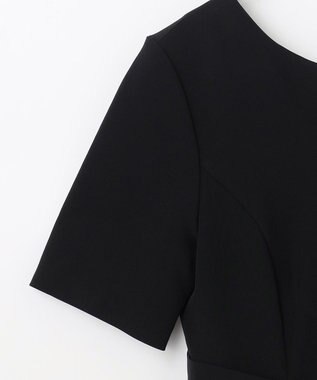 GRACE CONTINENTAL スリーブタックドレス ブラック