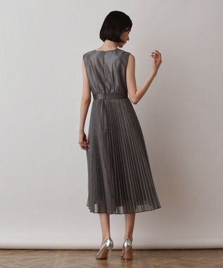 GRACE CONTINENTAL ブライトメッシュワンピース グレー
