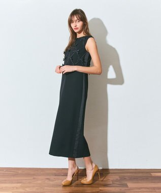 GRACE CONTINENTAL リボンモチーフドレス ブラック
