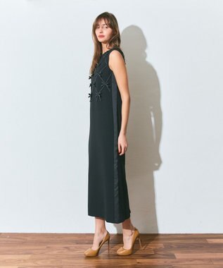 GRACE CONTINENTAL リボンモチーフドレス ブラック