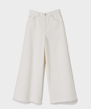 GRACE CONTINENTAL バギーデニムパンツ ホワイト