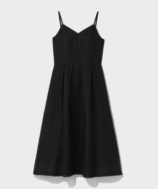 GRACE CONTINENTAL メッシュツイードキャミドレス ブラック