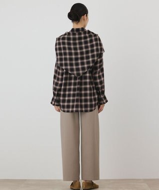 GRACE CONTINENTAL ストール付チェックシャツ チェック