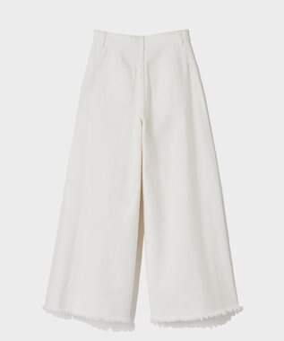 GRACE CONTINENTAL バギーデニムパンツ ホワイト