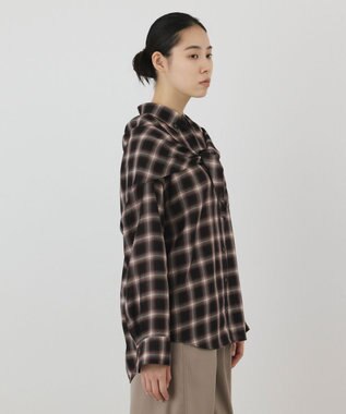 GRACE CONTINENTAL ストール付チェックシャツ チェック