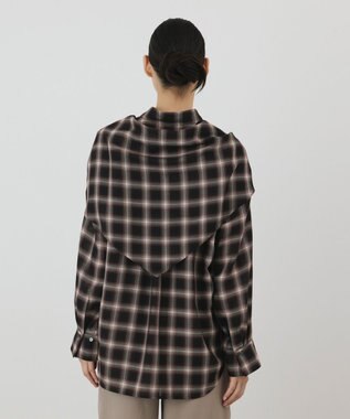 GRACE CONTINENTAL ストール付チェックシャツ チェック