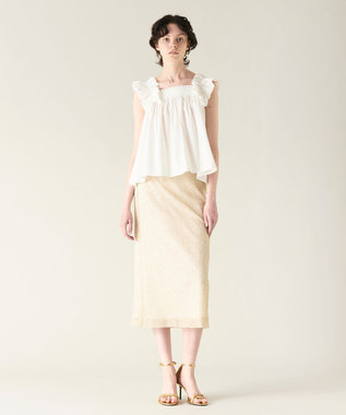 GRACE CONTINENTAL ショルダーフリルトップ ホワイト