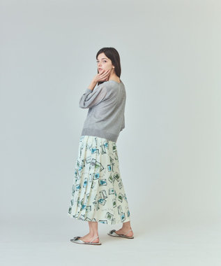 GRACE CONTINENTAL トランププリントラップスカート キナリ