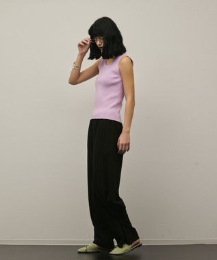 GRACE CONTINENTAL リブニットタンクトップ ピンク