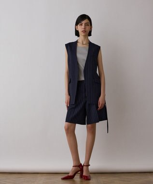 GRACE CONTINENTAL ブライトニットノースリーブ グレー