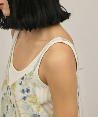 GRACE CONTINENTAL オーナメントembワンピース イエロー