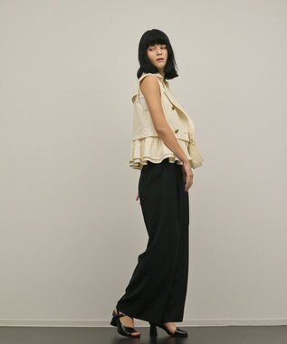 GRACE CONTINENTAL ペプラムトレンチベスト キナリ