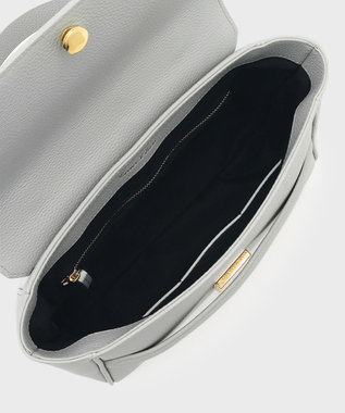 GRACE CONTINENTAL フラップショルダーバッグ ライトグレー