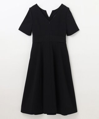 GRACE CONTINENTAL スリーブタックドレス ブラック
