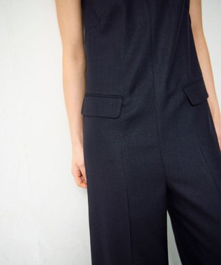 GRACE CONTINENTAL リネンタッチビスチェサロペ ネイビー