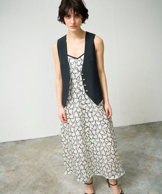 GRACE CONTINENTAL ラインハートキャミワンピース ホワイト