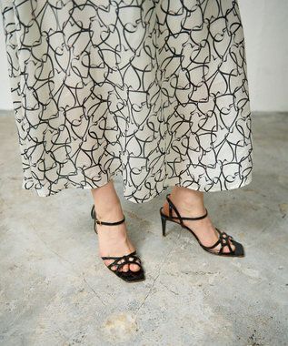 GRACE CONTINENTAL ラインハートキャミワンピース ホワイト