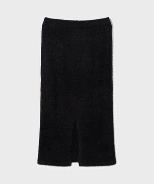 GRACE CONTINENTAL ラメフェザーニットスカート ブラック