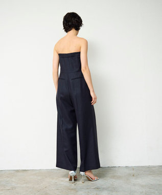 GRACE CONTINENTAL リネンタッチビスチェサロペ ネイビー