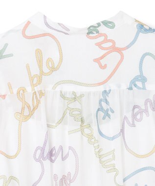 GRACE CONTINENTAL ロープロゴプリントワンピース ホワイト