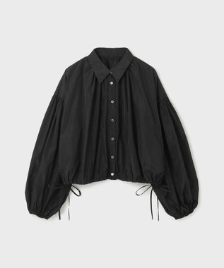 GRACE CONTINENTAL タフタギャザーシャツ ブラック